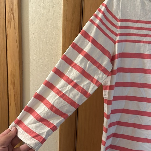 Joules Women’s Harbour Striped Boat Neck Top Shirt Cotton Pink White Size 12 - Picture 5 of 13